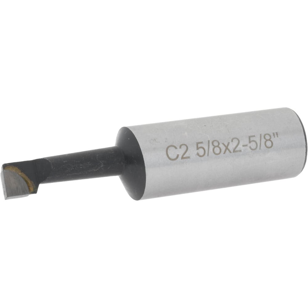 Boring Bar: 5/16" Min Bore Dia, 1-1/8" Max Bore Depth, Right Hand, 5/8" Shank Dia, C2 Carbide-Tipped