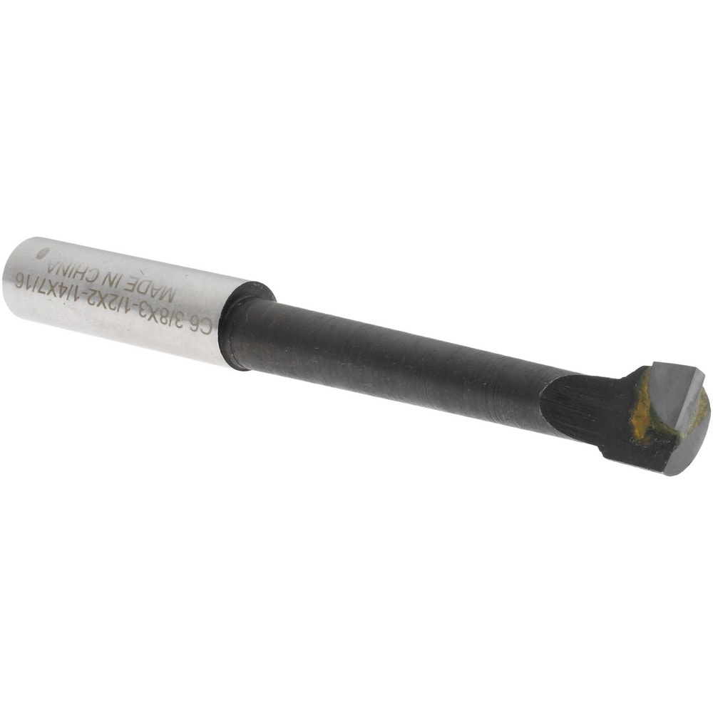 Boring Bar: 7/16" Min Bore Dia, 2-1/4" Max Bore Depth, Right Hand, 3/8" Shank Dia, C6 Carbide-Tipped
