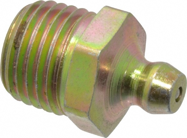 Pro Lube Straight Head Angle 1 4 18 Npt Steel Standard Grease Fitting Msc Industrial Supply