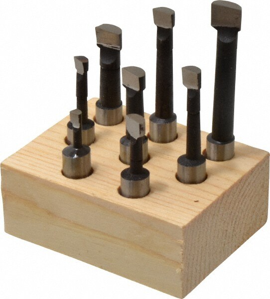3/16 to 3/8" Min Diam, 9/16 to 1-7/8" Max Depth, 3/8" Shank Diam, 1-13/16 to 3-1/8" OAL Boring Bar Set