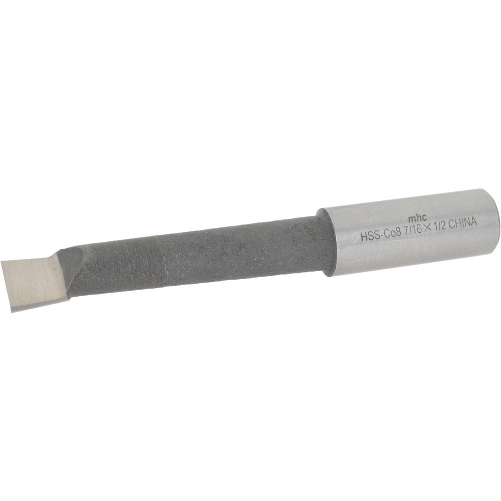 Boring Bar: 7/16" Min Bore Dia, 2-3/16" Max Bore Depth, Right Hand, 1/2" Shank Dia, M35 Cobalt