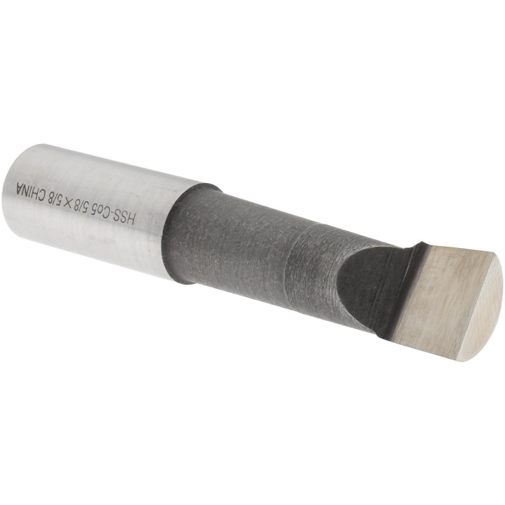 Boring Bar: 5/8" Min Bore Dia, 1-7/8" Max Bore Depth, Right Hand, 5/8" Shank Dia, M35 Cobalt