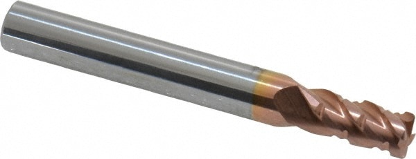 ProMax 120-01422 Corner Radius End Mill: 0.2188" Dia, 3/8" LOC, 0.02" Radius, 4 Flutes, Solid Carbide Image