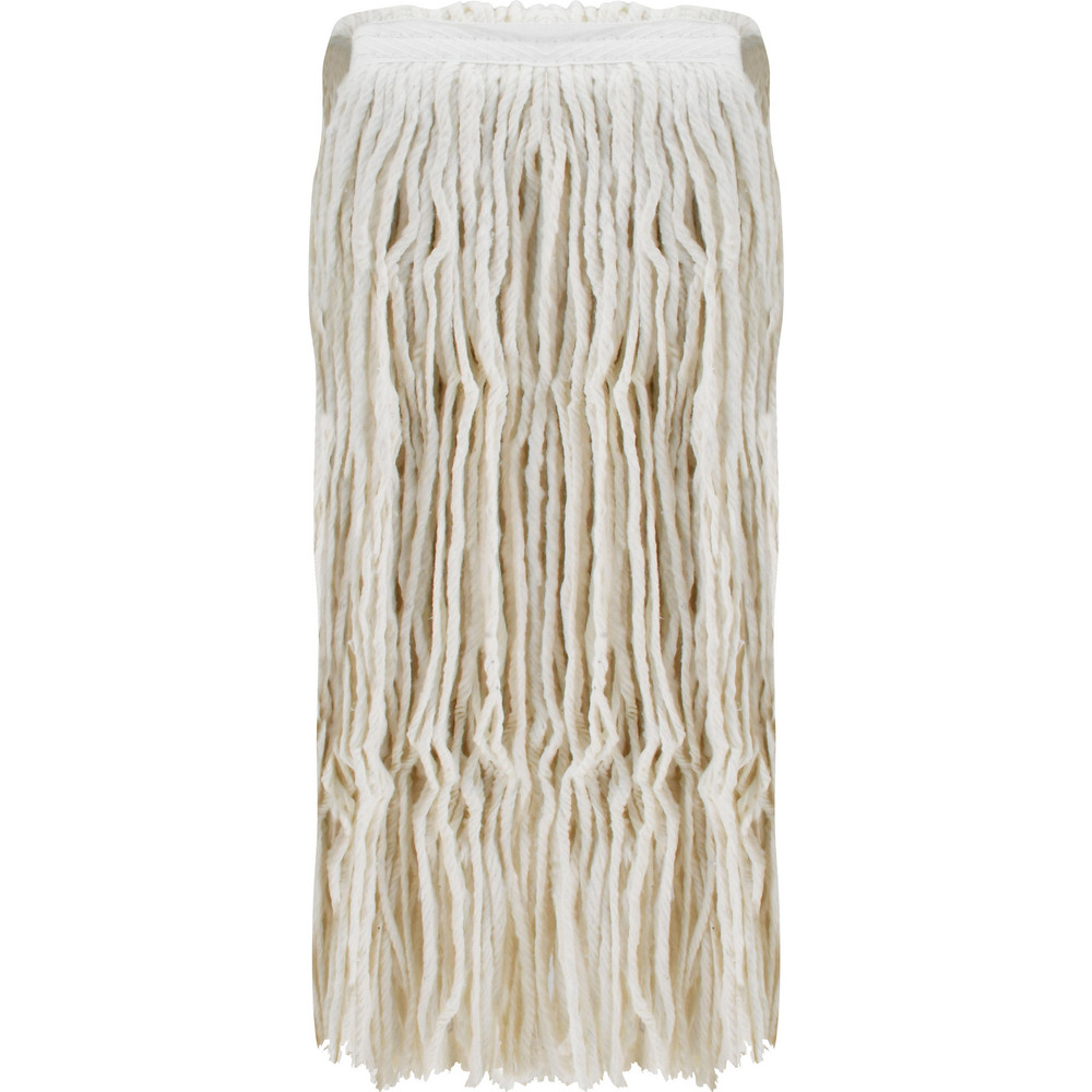 Wet Mop Cut: Clamp Jaw, Medium, White Mop, Rayon