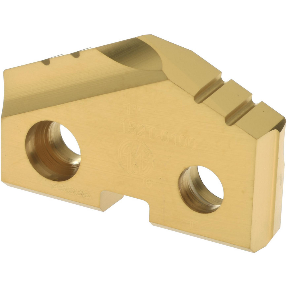 Spade Drill Insert: 1" Dia, Seat Size 2, Cobalt, 132 deg Point - TiN Coated, Series T-A