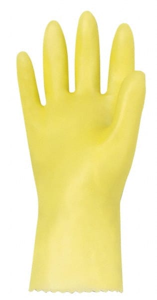 Chemical Resistant Gloves: Medium, 10 mil Thick, Polyvinylchloride, Unsupported