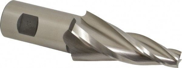 Made in USA T-813 Tapered End Mill: 10 ° per Side, 1/2" Small Dia, 3-1/4" LOC, 4 Flutes, High Speed Steel, Square End Image