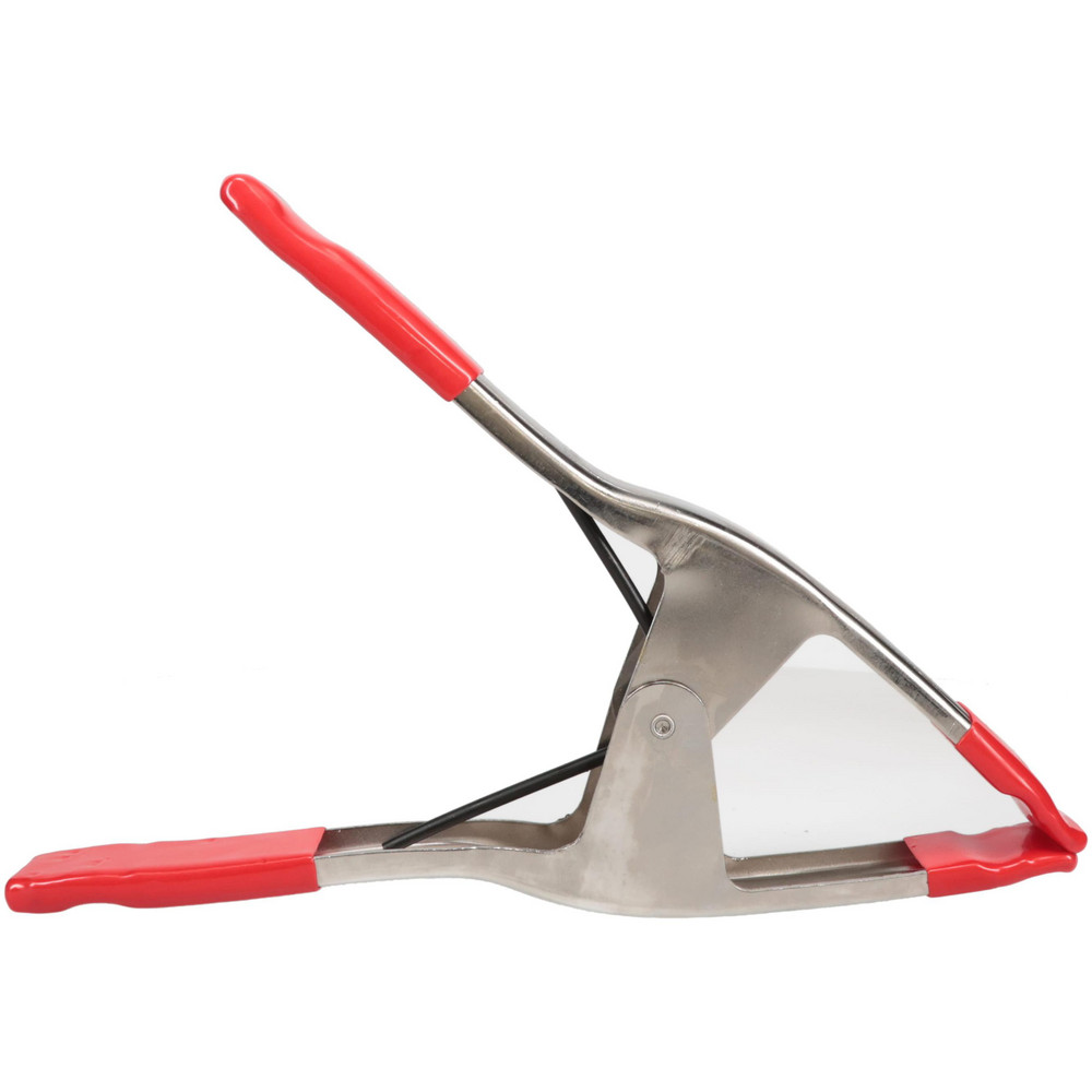 4" Jaw Opening Capacity, 4" Throat Depth, Spring Clamp - Steel Body, Vinyl Handle, Vinyl Tip, 10" OAL