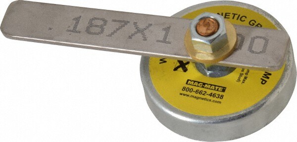 250 Amps Grounding Capacity, 3-1/2" Diam, 2-1/4" High, 35 Lb Max Pull Force, Rare Earth Magnetic Welding & Fabrication Ground Clamp