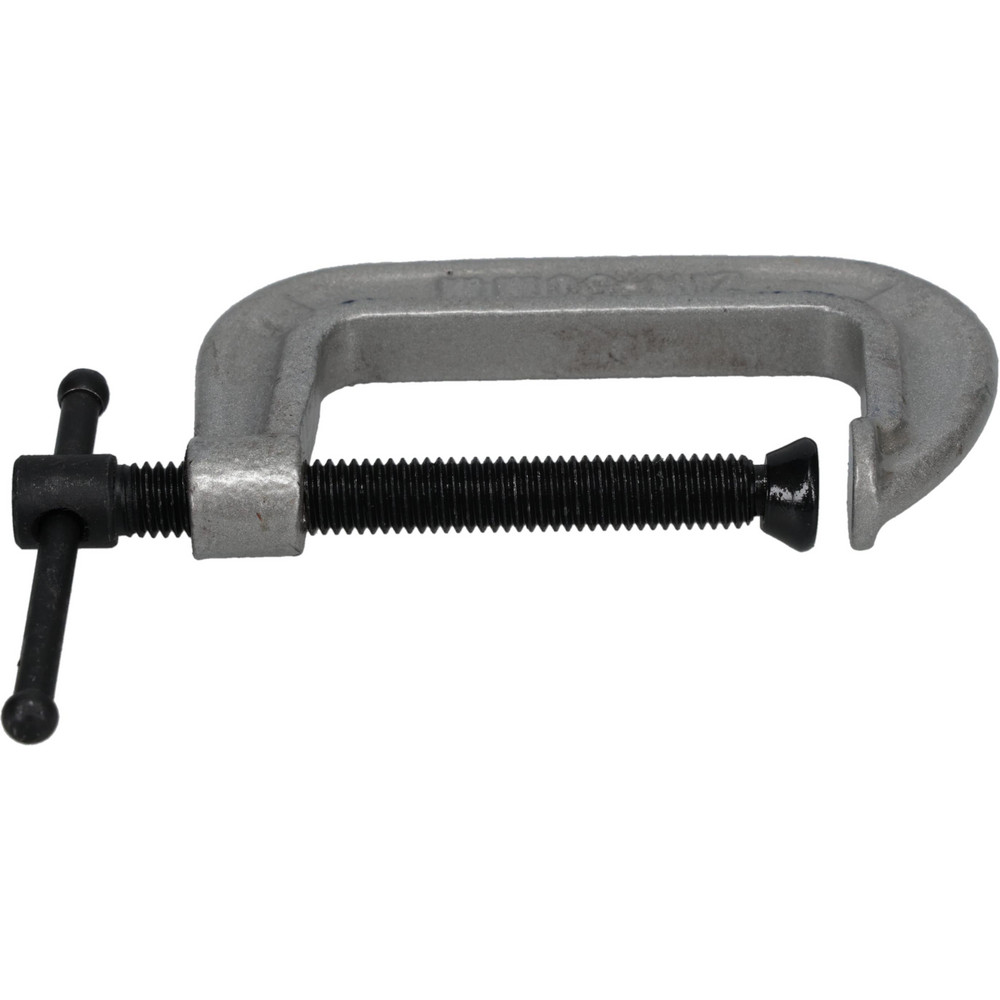 C-Clamp: 2" Max Opening, 1-1/8" Throat Depth, Light-Duty, Ductile Iron Body - 800 lb Load Capacity