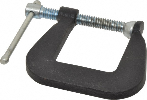 C-Clamp: 1" Max Opening, 1-1/2" Throat Depth, Forged Steel