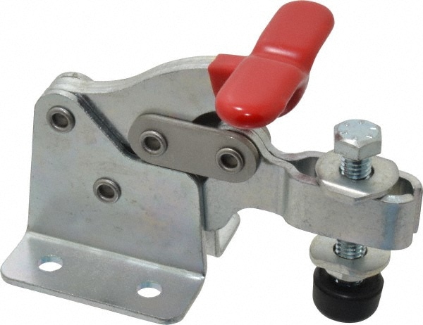 Manual Hold-Down Toggle Clamp: Horizontal, 350 lb Capacity, U-Bar, Flanged Base