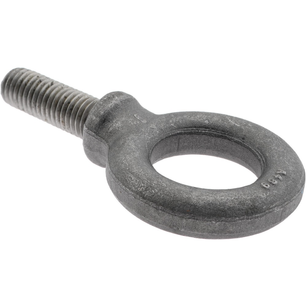 Fixed Lifting Eye Bolt: With Shoulder, 4,000 lb Capacity, 5/8-11 Thread,  Grade 1030 Steel