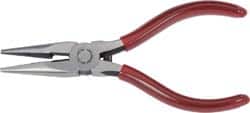 Chain Nose Plier: 1-11/16" Jaw Length, Side Cutter