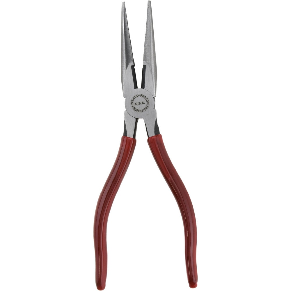 Needle Nose Plier: 2-5/8" Jaw Length, Side Cutter