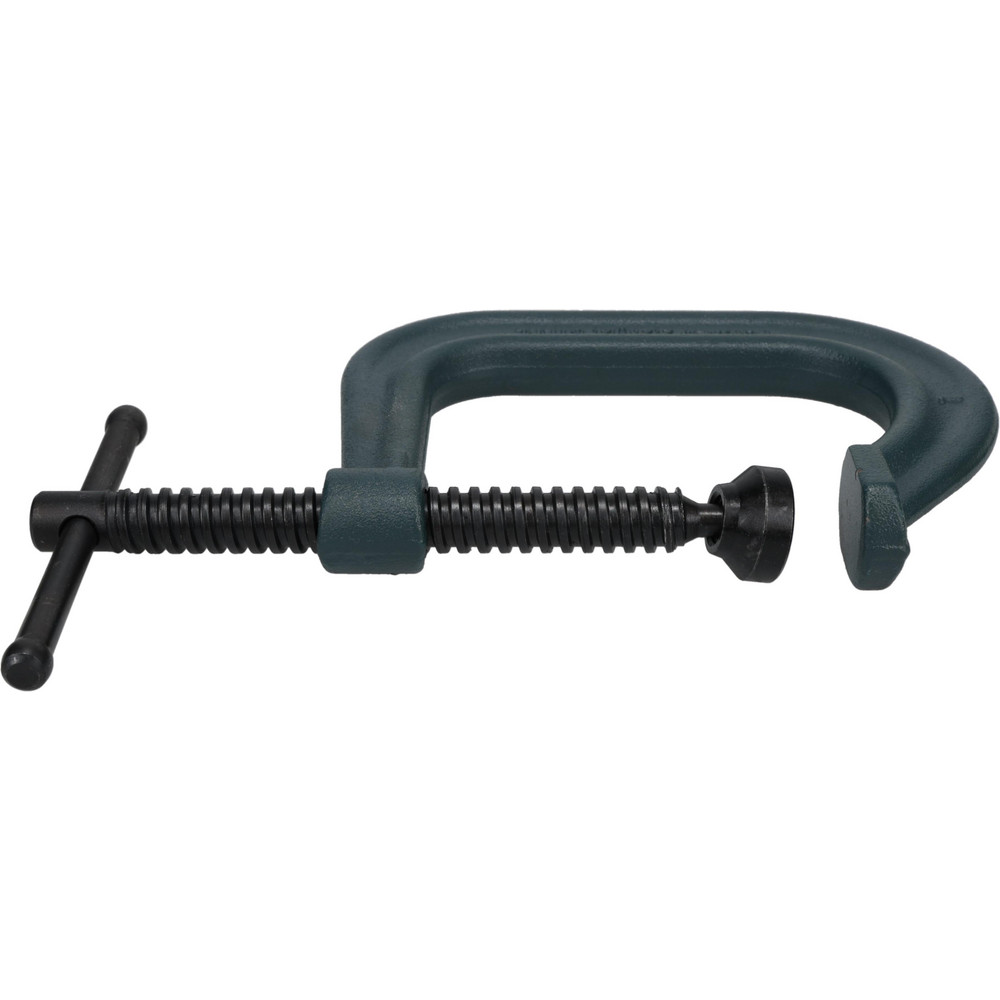 C-Clamp: 4" Max Opening, 4" Throat Depth, Regular-Duty, Forged Steel Body