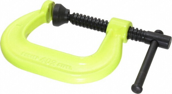 C-Clamp: 2-1/8" Max Opening, 2-1/4" Throat Depth, Forged Steel