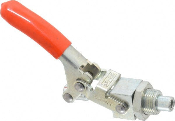 Lapeer PHL-353 Standard Straight Line Action Clamp: 350 lb Load Capacity, 1.5" Plunger Travel, Mounting Plate Base, Carbon Steel 