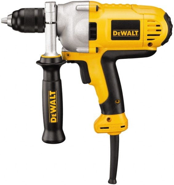 Electric Drill: 1/2" Keyless Chuck, Mid-Handle Grip, 0 to 1,250 RPM