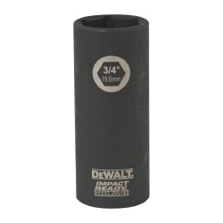 DeWALT 3/8" Drive 3/4" Deep Impact Socket - 6 Points, 2-1/2" OAL | Part #DW2290