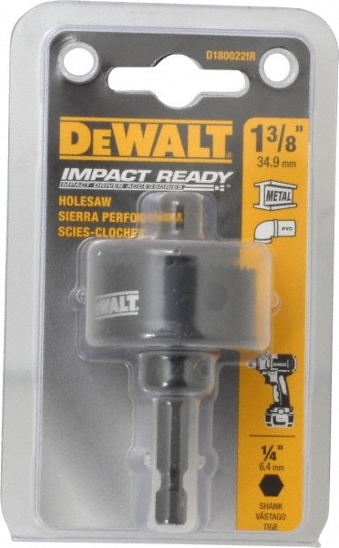 Hole Saw: 1-3/8" Saw Dia, 5/8" Cut Depth