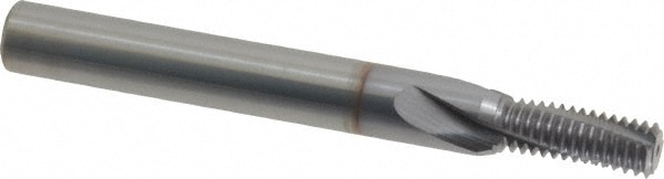 Vargus 80294 Helical Flute Thread Mill: 1/2-28, 1/4-28 & 7/16-28, Internal, 3 Flute, 1/4" Shank Dia, Solid Carbide Image