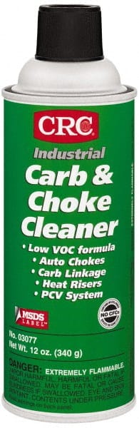 Carburetor Parts Cleaner: 12 oz, Aerosol Can