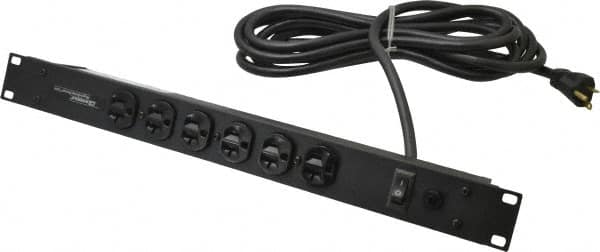 Wiremold J60B2B20 6 Outlets, 120 Volts, 20 Amps, 15 Cord, Power Outlet Strip 