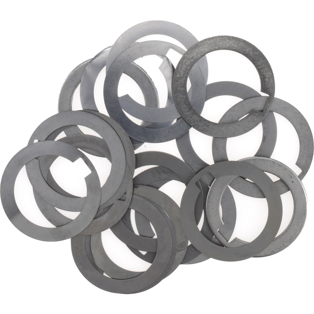 1-1/4" Inside Dia, 1-3/4" Outside Dia, 5/16" Keyway Width, Steel Machine Tool Arbor Spacer Set - 0.001 to 0.125 Inch Thick, Use with Gang Cutters, Grinding Tools, Milling Cutters, Saws, Slitting Blades, 19 Pieces