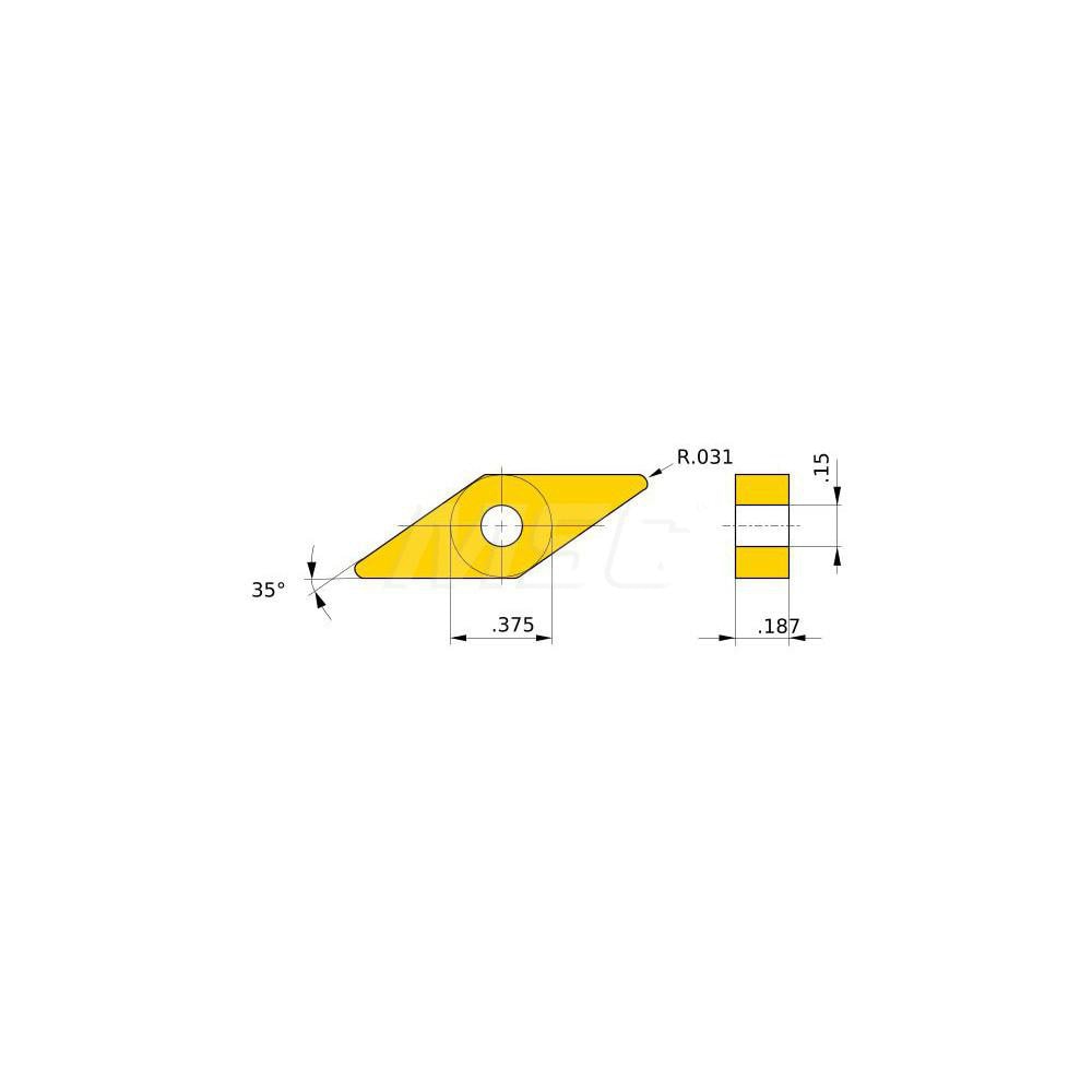 Turning Insert: VNMG332MA UE6110, Solid Carbide