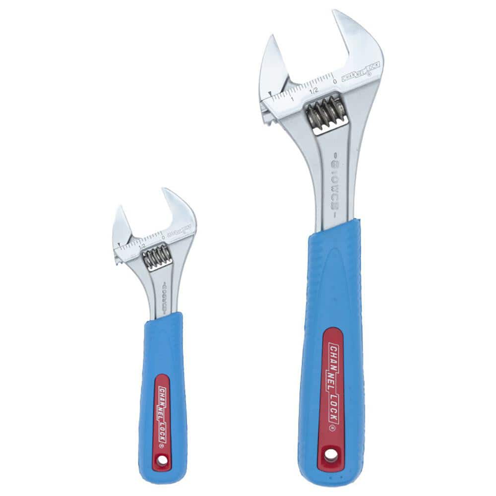 Adjustable Wrench Set: 2 Pc, Inch