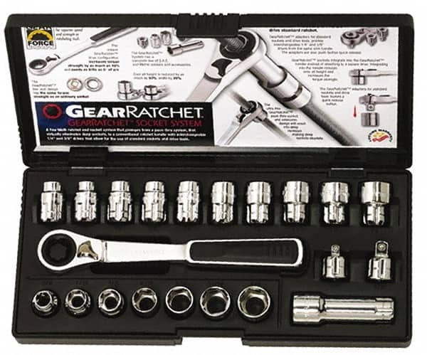 GEARWRENCH 8921 Standard Socket Set: 21 Pc 