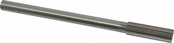 Made in USA 433-0.7031 Chucking Reamer: 45/64" Dia, 9" OAL, 2-1/4" Flute Length, Straight Shank, High Speed Steel Image