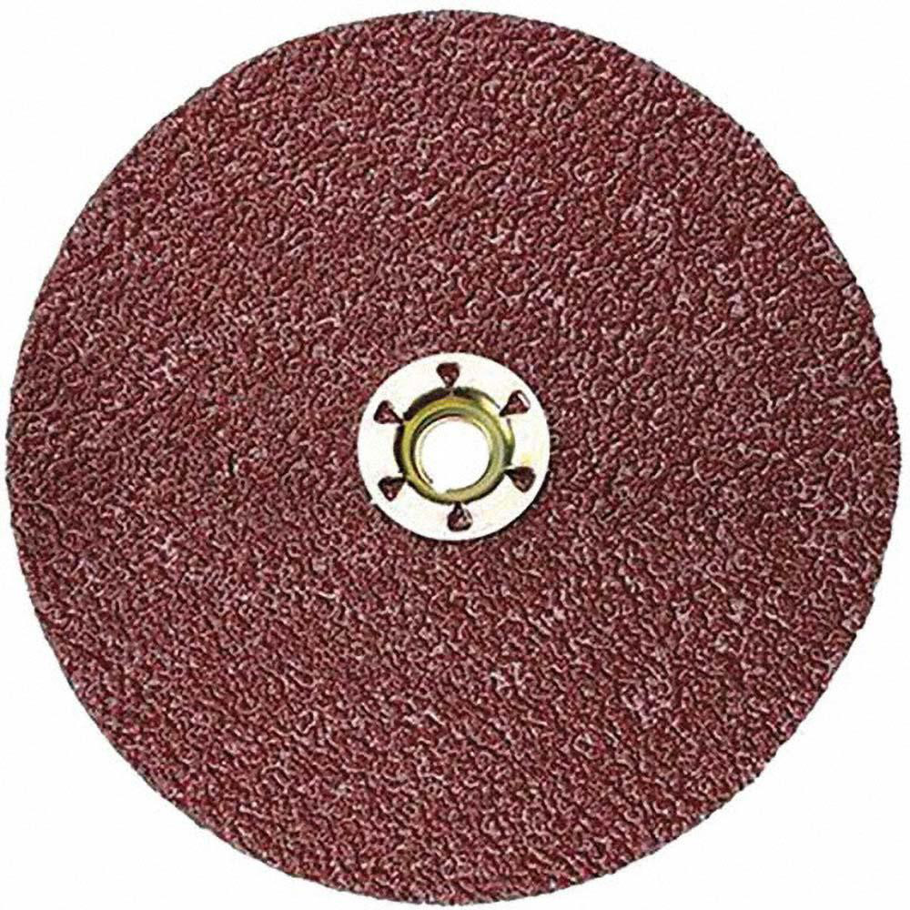 Fiber Disc:  4-1/2" Disc Dia, 5/8-11 Hole, Quick Change TN, 36 Grit, Premium Ceramic Alumina - Extra Coarse Grade, Maroon, Series 982C