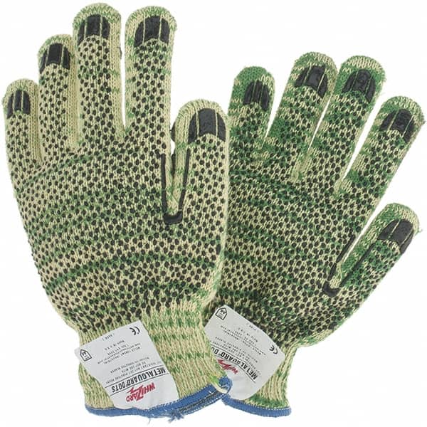 Cut & Abrasion-Resistant Gloves: Size M, ANSI Cut A6, Polyvinylchloride, Synthetic
