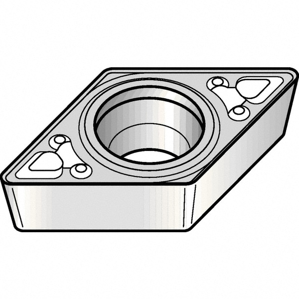 Turning Insert: DCMT3251MF KCP10B, Solid Carbide