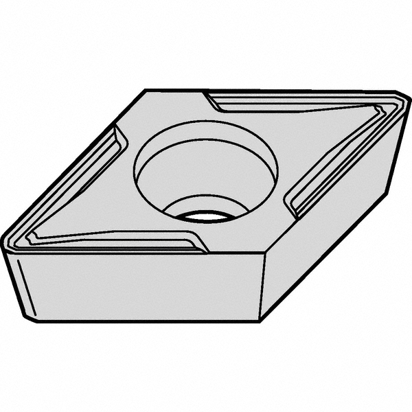 Turning Insert: DCMT3252FW KCP25, Solid Carbide