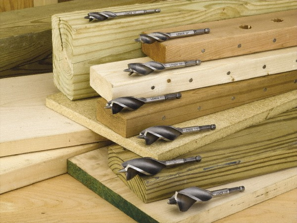 1-3/8", 3/8" Dia Straight Shank, 6" Overall LengthUtility Auger Bit - Standard Point, Bi-Metal, Bright Finish, Triple Cutting Edge, Extendable