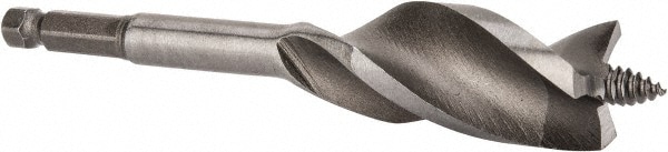 1", 3/8" Diam Straight Shank, 6" Overall LengthUtility Auger Bit
