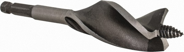 1-1/8", 3/8" Diam Straight Shank, 6" Overall LengthUtility Auger Bit
