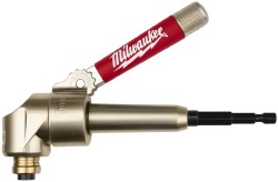 Power Drill Right Angle Drive Attachment: - Use with 1/4" Hex Drills
