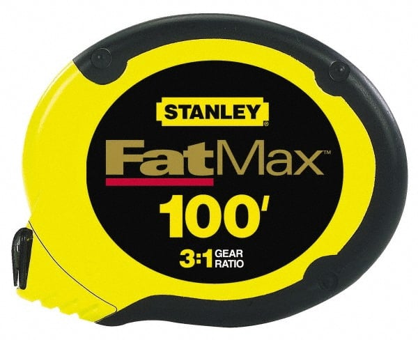 Stanley 34-130 Tape Measure: 100 Long, 3/8" Width, Yellow Blade 