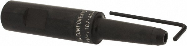 End Mill Holder: 3/4" Shank Dia, Weldon Flat Straight Shank, 3/16" Hole