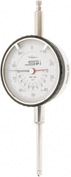 Dial Drop Indicator: 0-100 Dial Reading, 0.001" Graduation, 2-1/4" Dial Dia