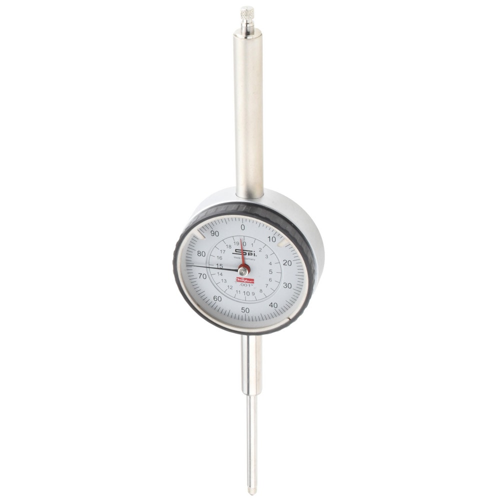 Dial Drop Indicator: 0-100 Dial Reading, 0.001" Graduation, 2-1/4" Dial Dia