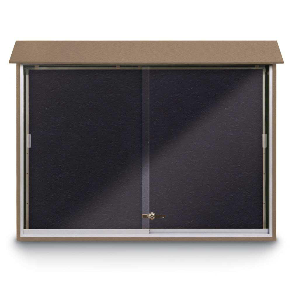 United Visual Products Enclosed Recycled Rubber Bulletin Board 52