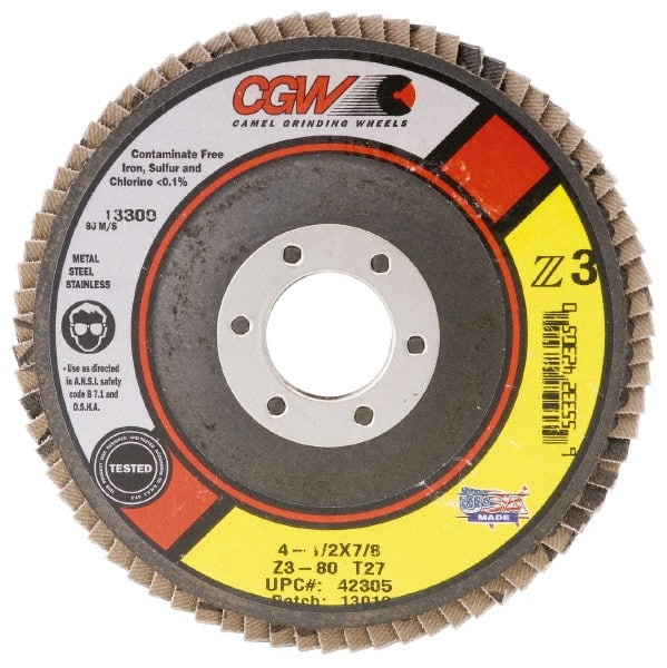 Grit-60 Shark 45823 4-Inch Aluminum Flap Disc with Type 27 