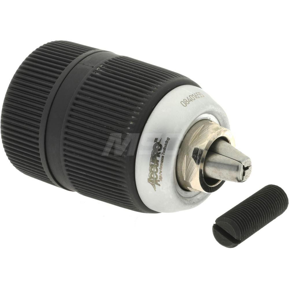 Accupro CPL130910 Drill Chuck: 1/16 to 1/2" Capacity, Threaded Mount, 3/8-24 Male Image