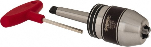 Accupro HX0130200 Drill Chuck: 1/32 to 1/2" Capacity, Integral Shank Mount, 2MT Image