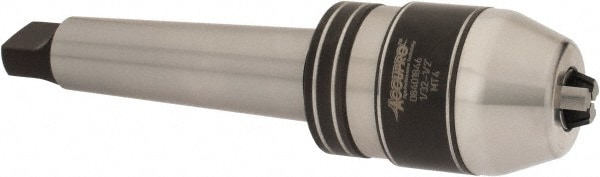 Accupro HX0130400 Drill Chuck: 1/32 to 1/2" Capacity, Integral Shank Mount, 4MT Image